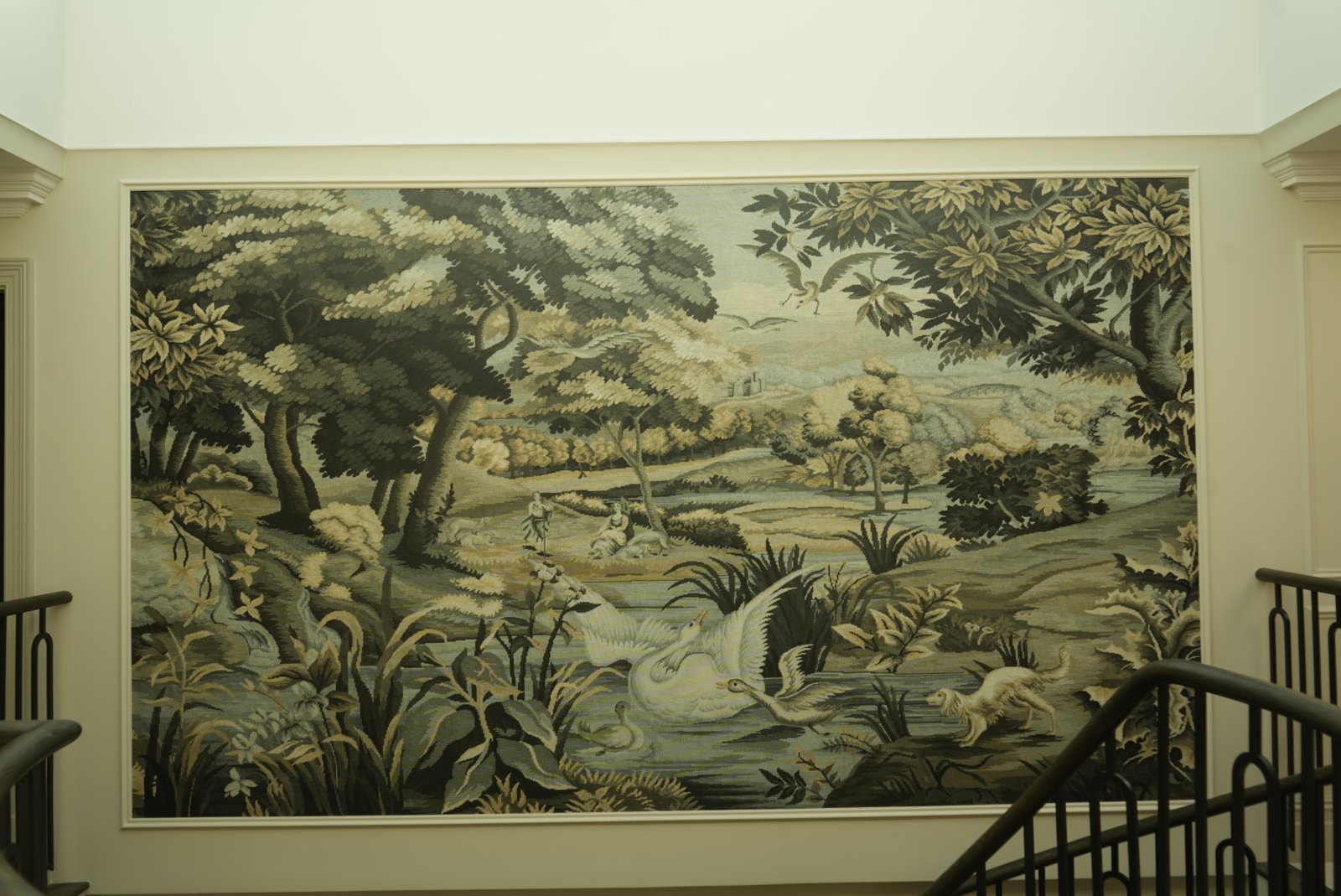 The mural in full, framed by a moulded border