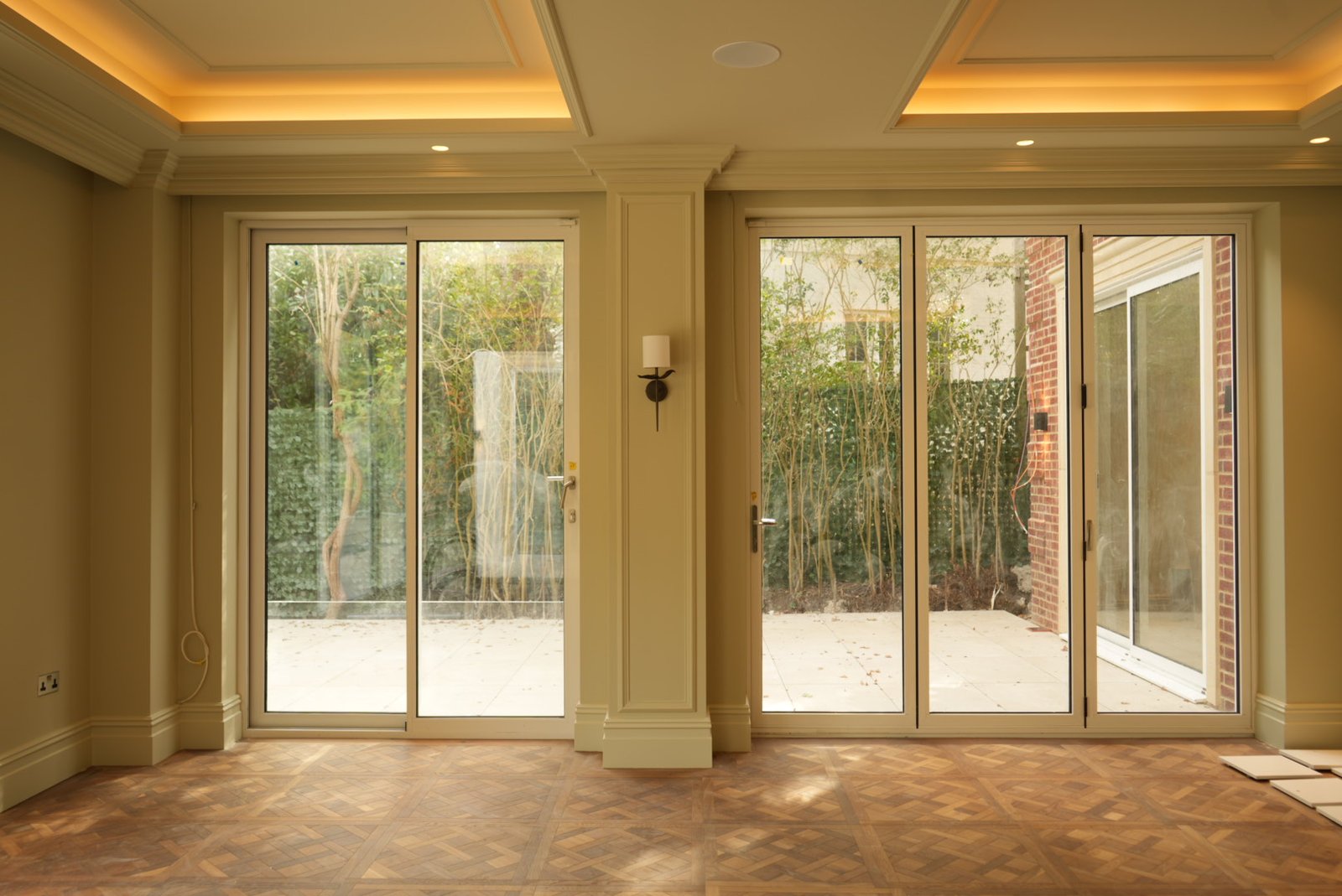 A reception room opening onto the garden