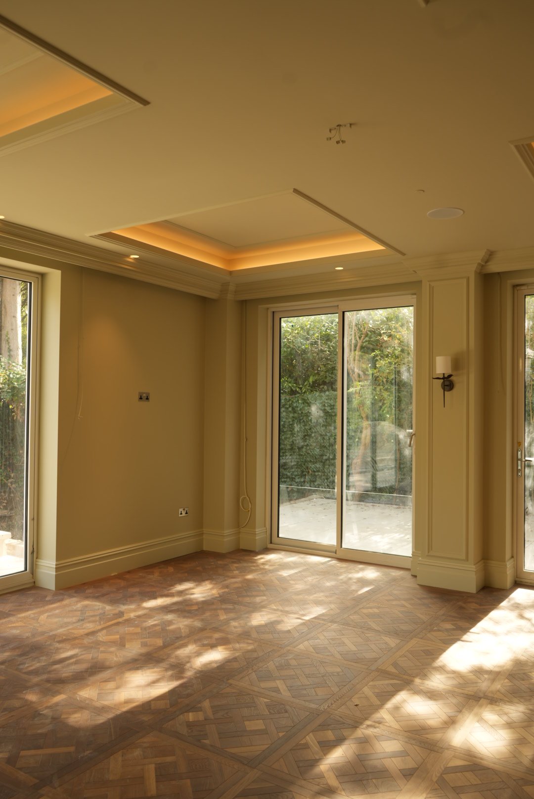 Afternoon light across the parquet