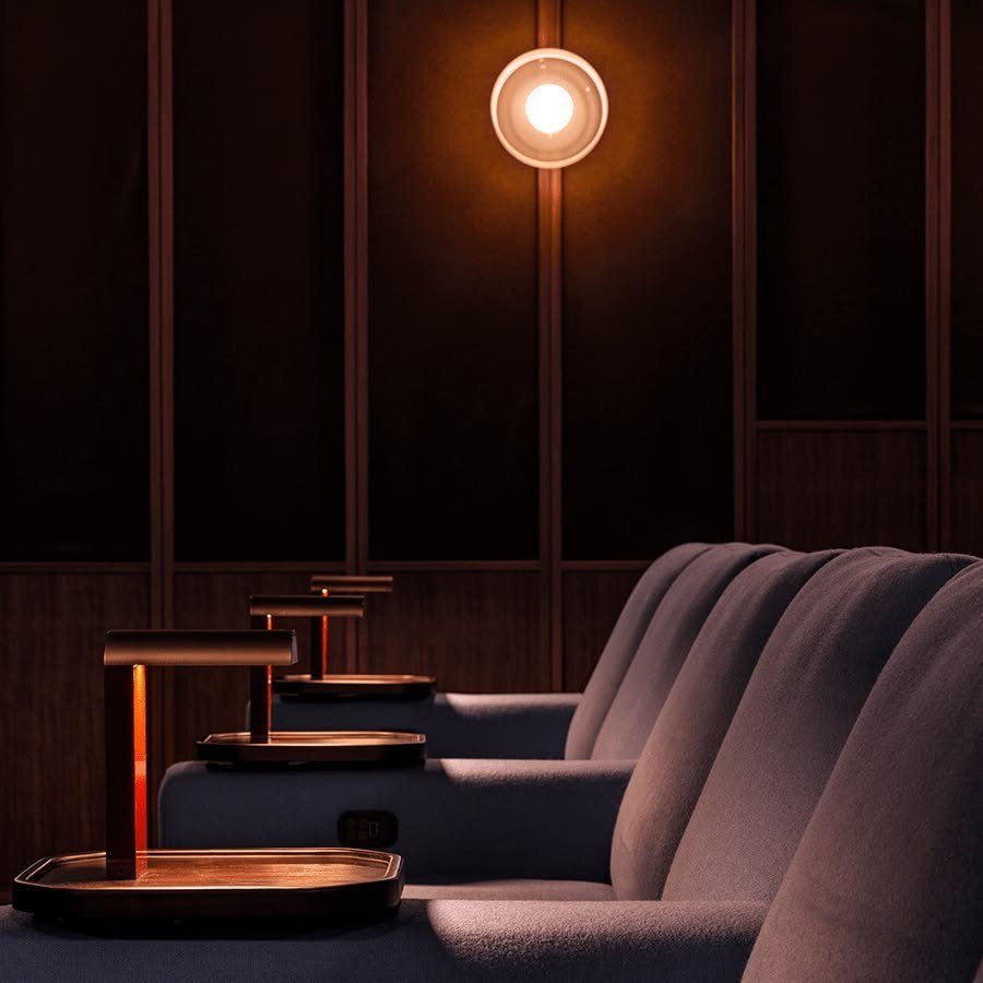 Low seating and a single warm glow