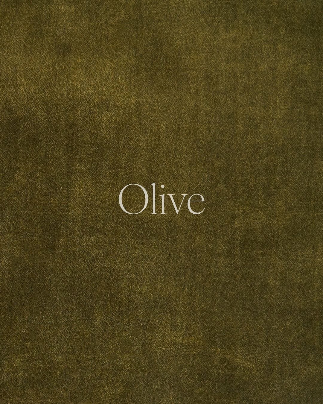 Velvet in deep olive